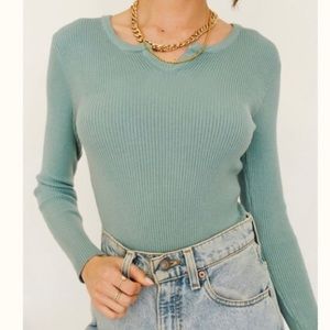 Verge Girl Cover Looks Ribbed Knit Top